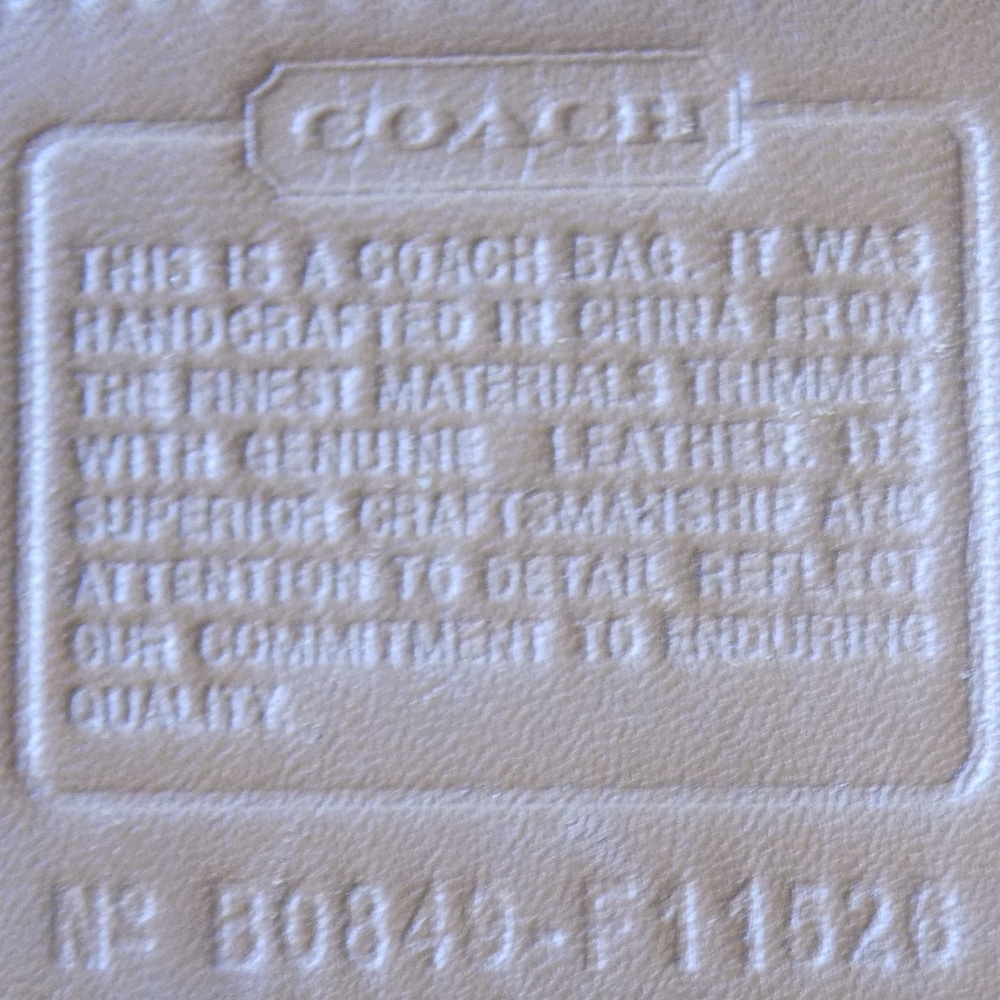 COACH B0849-F11526 Tote Purse Blue Canvas VG Cond. - Picture 7 of 7